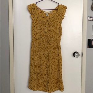 Floral Mustard dress